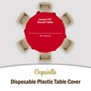 Premium Round Red Plastic Table Cover