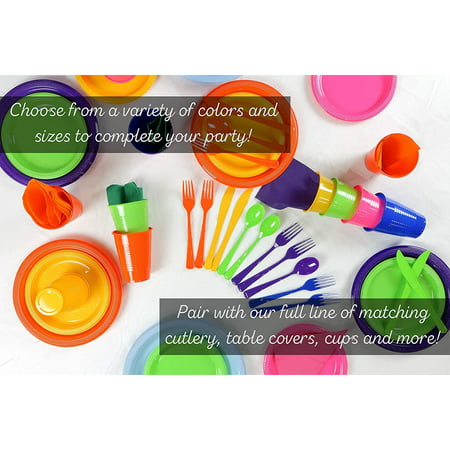 Premium Round Light Yellow Plastic Table Cover