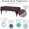 Brown Flannel Backed Plastic Table Cover 54 In. x 70 In.