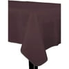Brown Flannel Backed Plastic Table Cover 54 In. x 70 In.