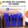 Dark Blue Cutlery Combo Set | 50 Forks 50 Spoons And 50 Knives