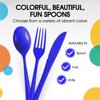 Dark Blue Cutlery Combo Set | 50 Forks 50 Spoons And 50 Knives