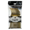 Exquisite Classic Gold Plastic Forks | 20 Count