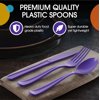 Heavy Duty Purple Plastic Spoons | 50 Count