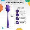 Heavy Duty Purple Plastic Spoons | 50 Count