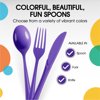 Heavy Duty Purple Plastic Spoons | 50 Count