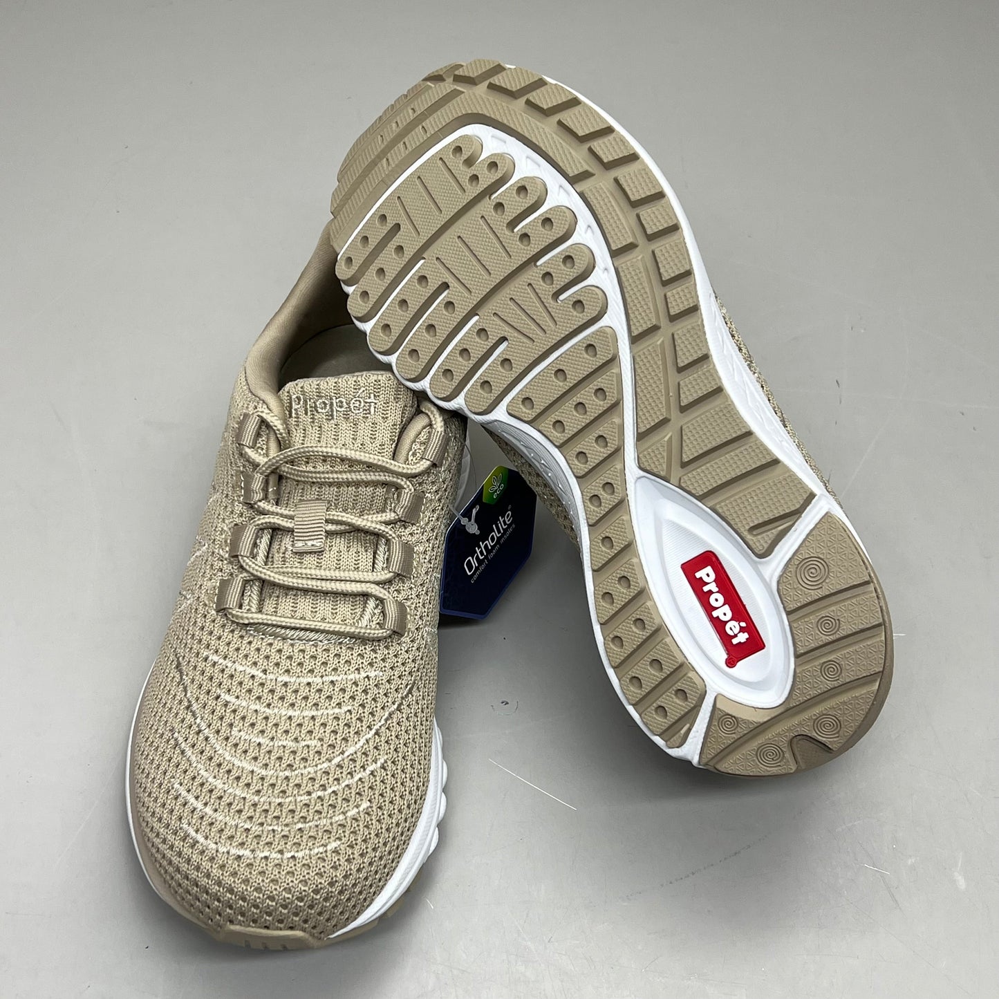 PROPET Tour Knit Double Insoles Ortholite Shoes Women's Sz 8 W(D) Sand WAA112M