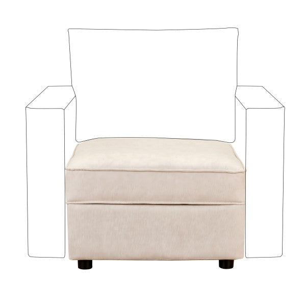 Ainfox Module Sofa Ottoman Beige with Storage