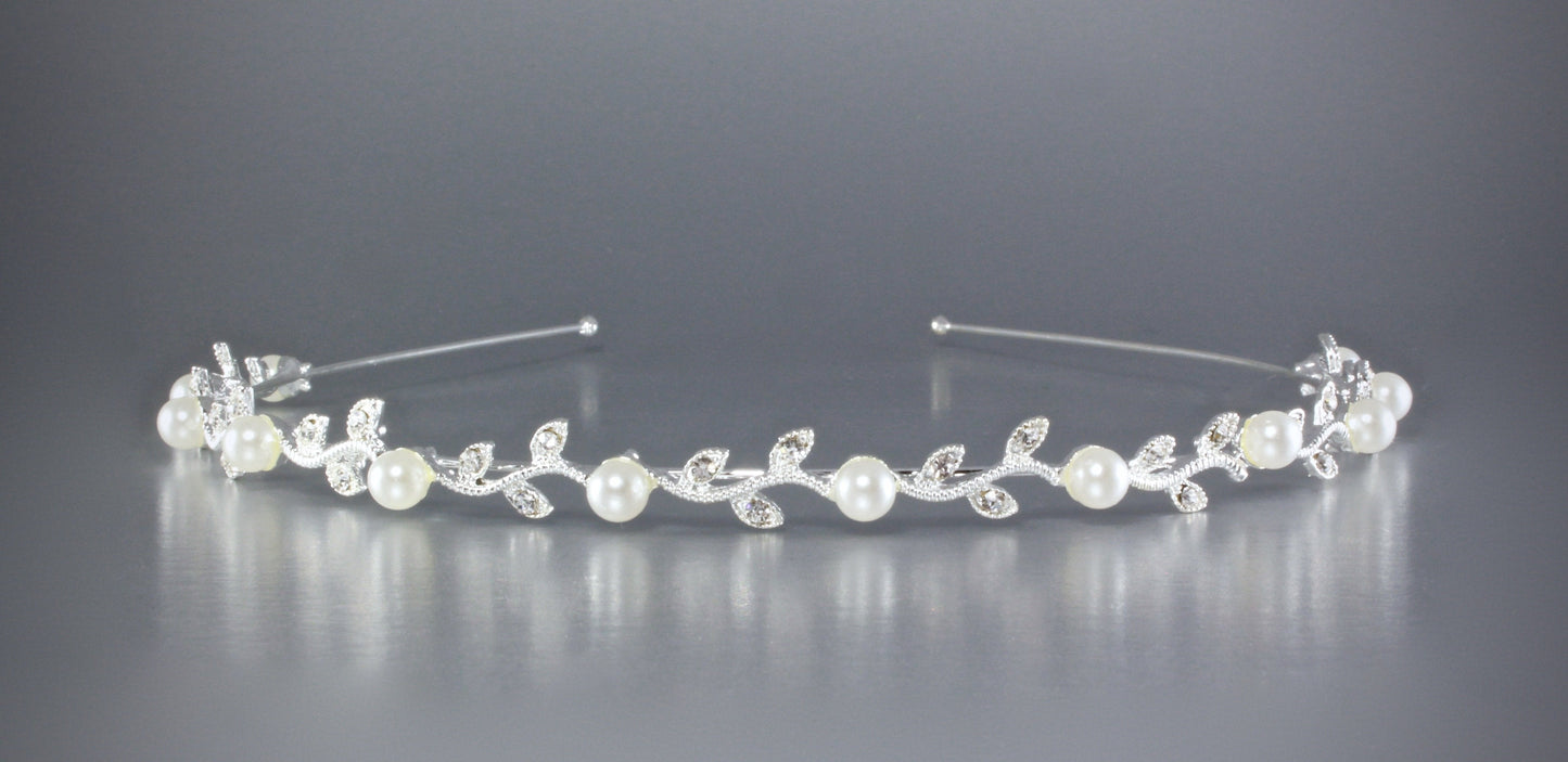 "Gigi" - Pearl and Crystal Bridal Headband