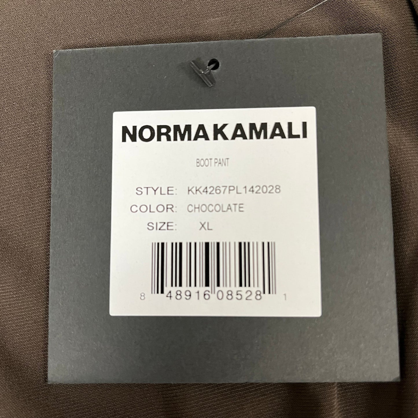 NORMA KAMALI Lightweight Slinky Jersey Fabric Boot Pant Women's Sz XL Chocolate