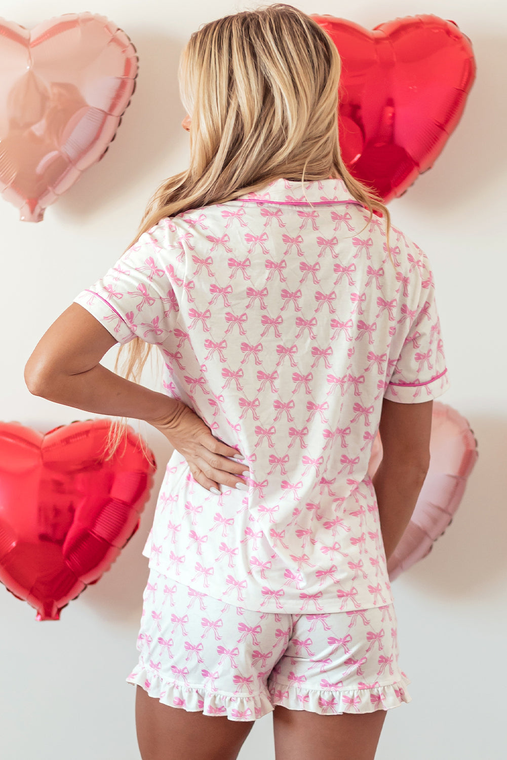Pink Bow Sweetheart Pajama Set
