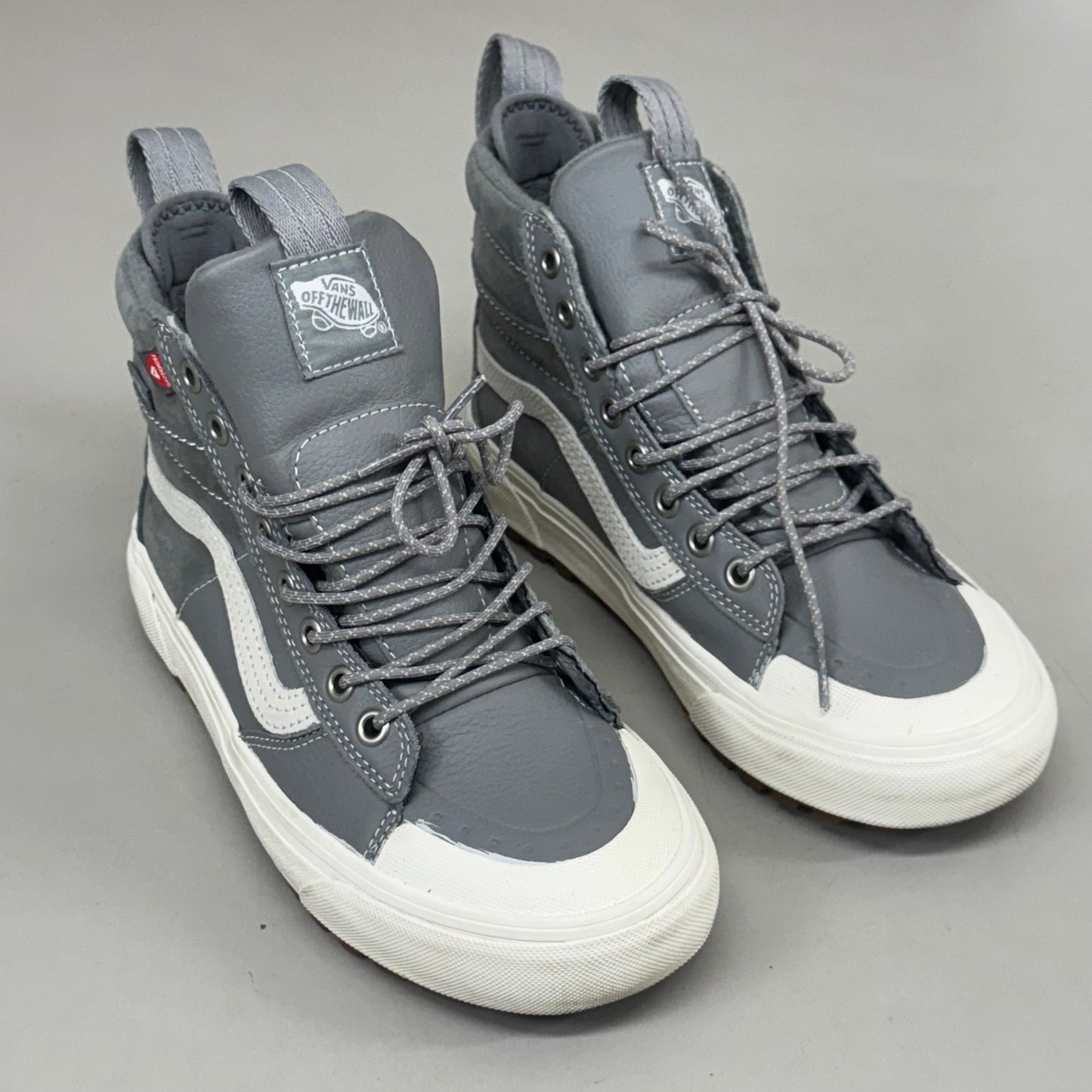VANS Skate SK8Hi Canvas Shoes Men's Sz 5.5 Women's Sz 7 Grey/White (Pre-Owned)