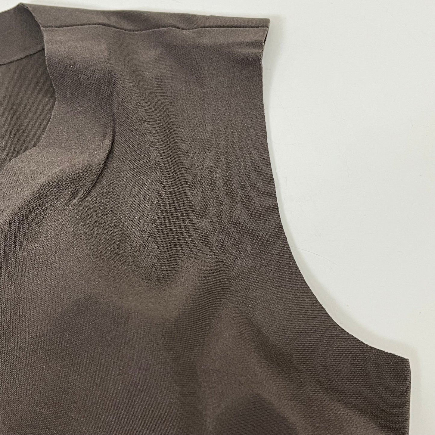 NORMA KAMALI Sleeveless Catsuit w/ Footsie Hidden Zip Women's Sz XXS/32 Chocolate
