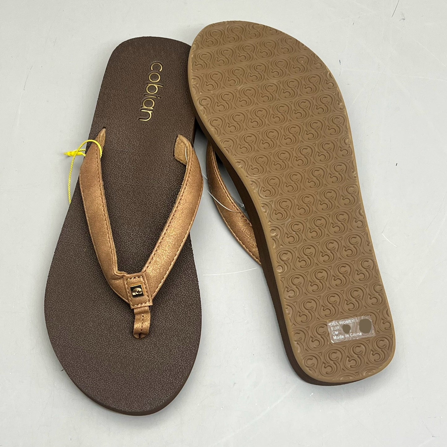 COBIAN Skinny Bounce Comfortable Synthetic Strap Women's Sz 9 Tan SKI25-230-09