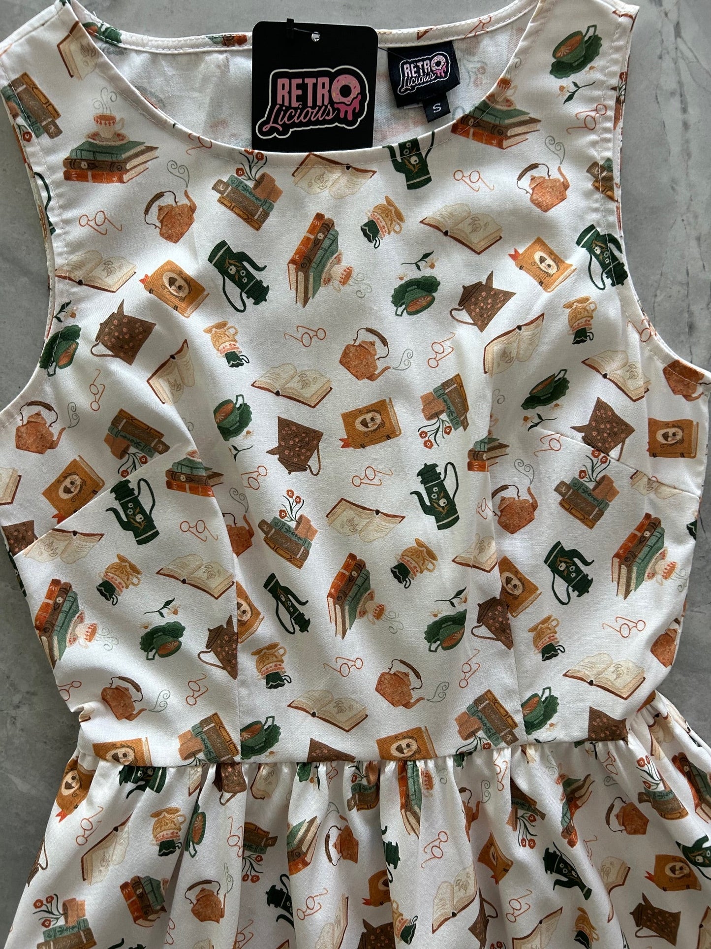 Book & Tea Vintage Dress
