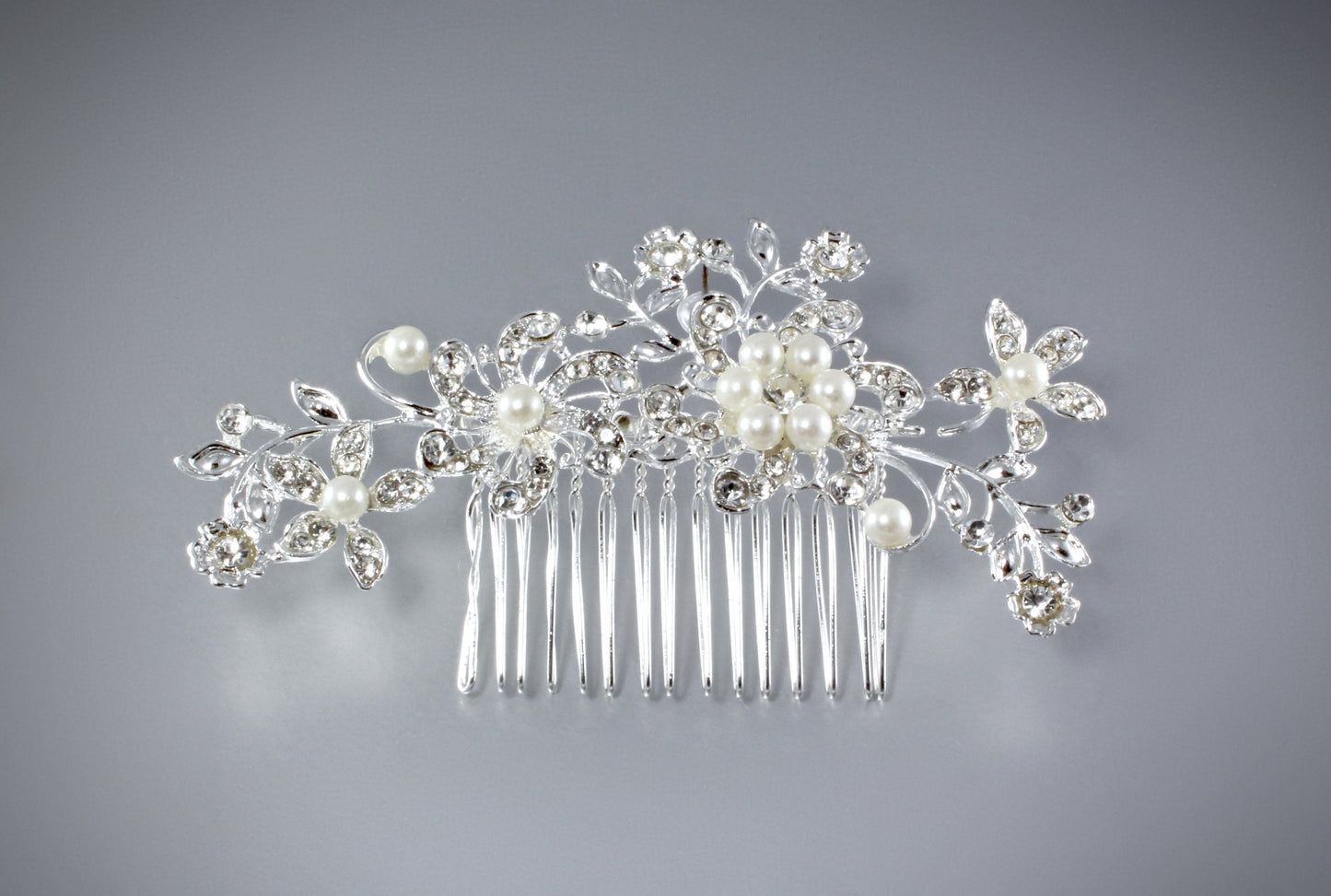 "Hazel" - Pearl and Crystal Bridal Hair Comb