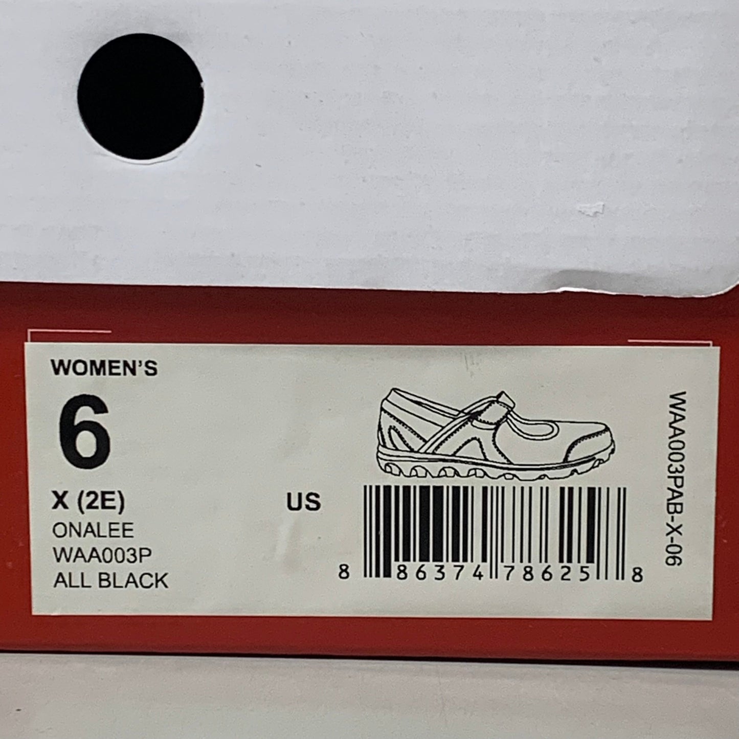 PROPET Onalee Mary Jane Double Orthotic Shoes X(2E) Women's SZ 6 Black WAA003PAB-X-06