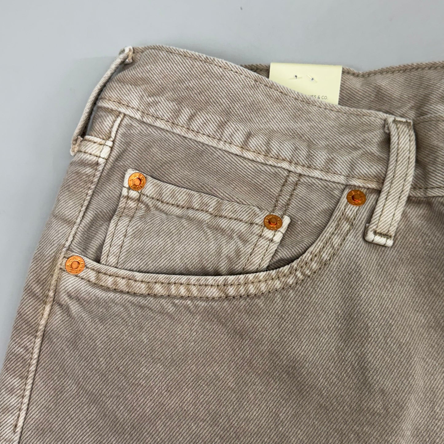 LEVIS 501 Original High Rise Straight Leg Jeans Women's Sz 30x30 Tan 125010525