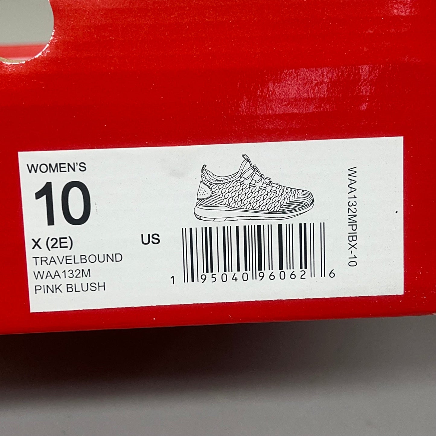 PROPET Travel Bound Sneaker Stretchable Cushion Women's Sz 10 X(2E) Pink WAA132M