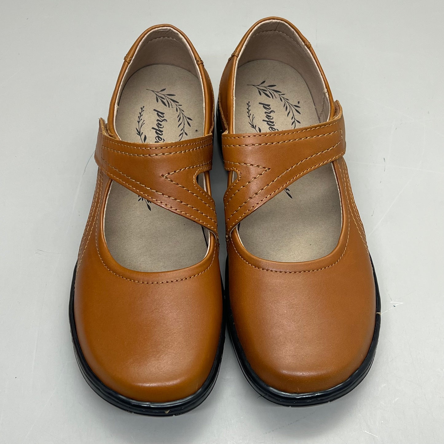 PROPET Golda Mary Jane Shoe Adjustable Lightweight Women's Sz 7 X(2E) Teak WCA053L