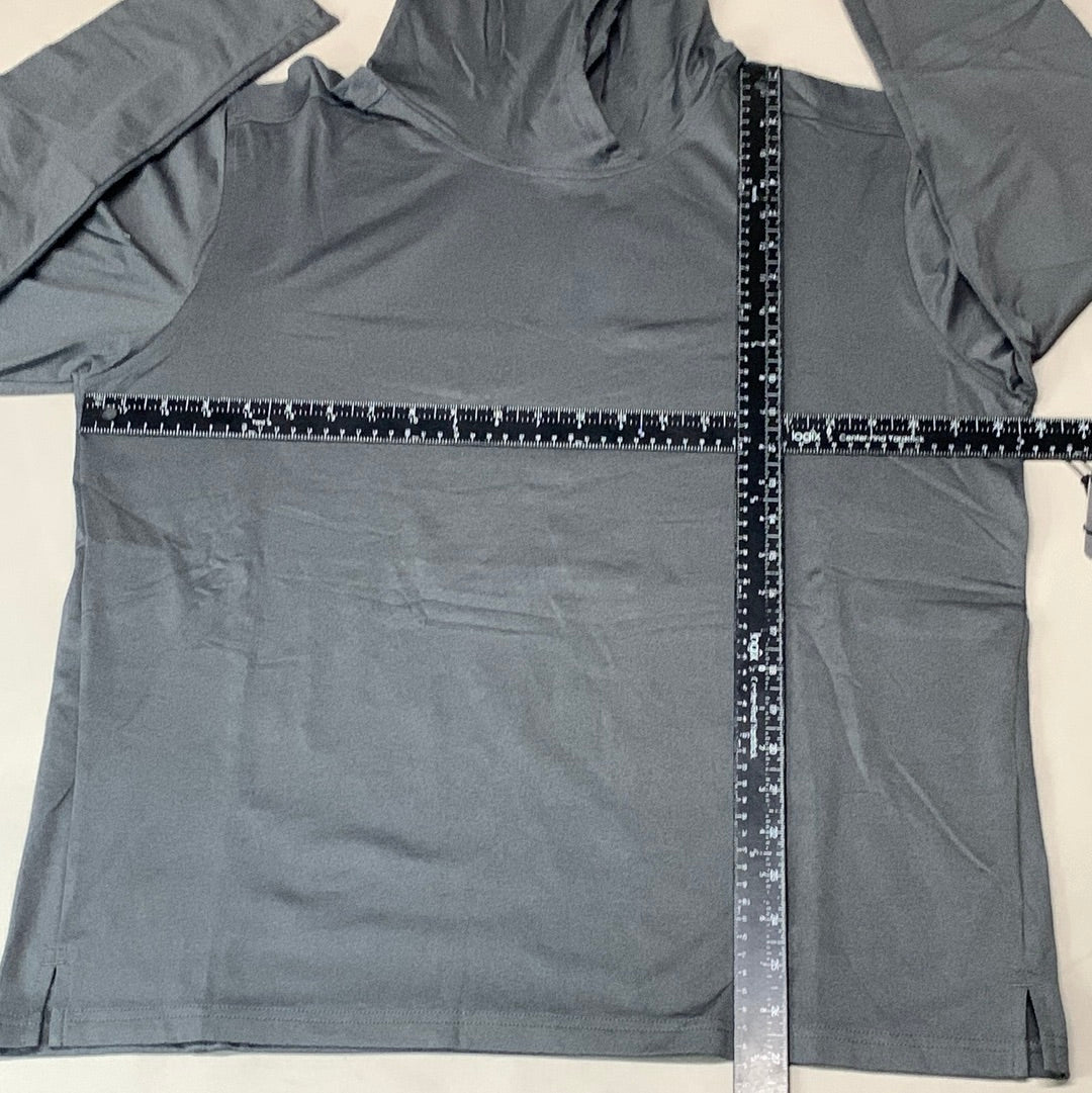 NATHAN 365 Hooded Long Sleeve Shirt Women's Sz L Dark Charcoal NS50080-80078-L (New)