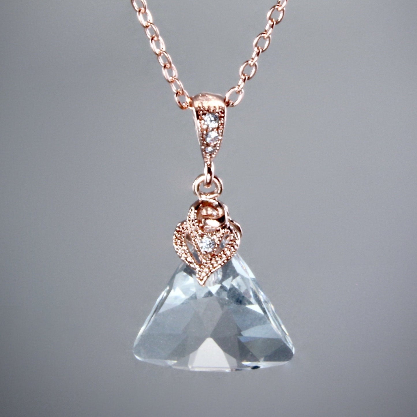 "Liya" - Rose Gold Swarovski Crystal Necklace