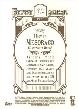 2012 Topps Gypsy Queen Devin Mesoraco RC # 205 Cincinnati Reds
