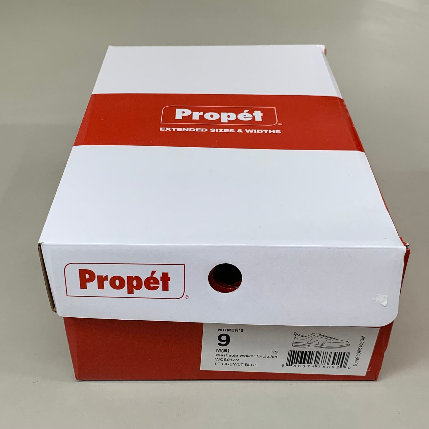 PROPET Washable Walker Evolution Shoes M(B) Women's SZ 9 LT Grey/LT Blue WCS012MGLBM-09