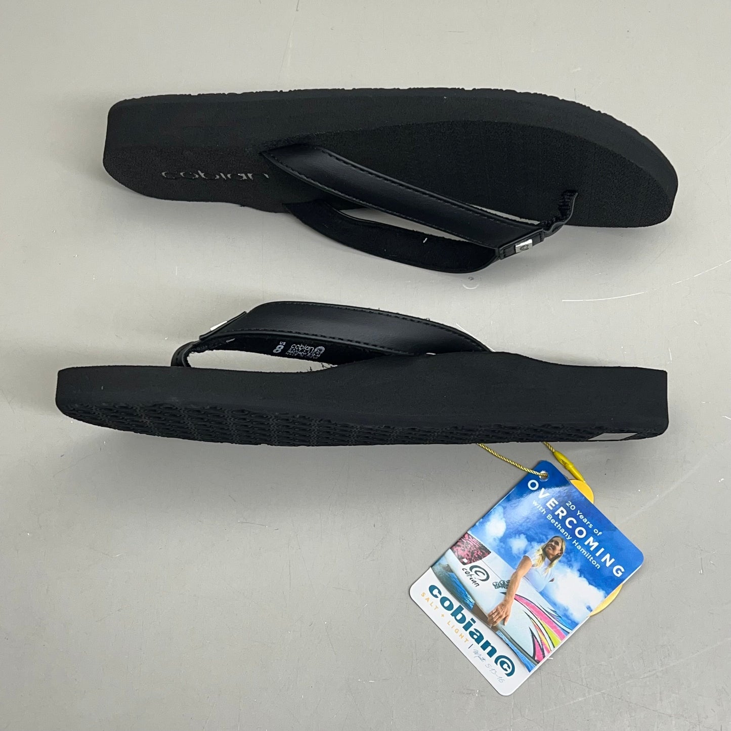 COBIAN Skinny Bounce Comfortable Synthetic Strap Women's Sz 8 Black SKI25-001-08