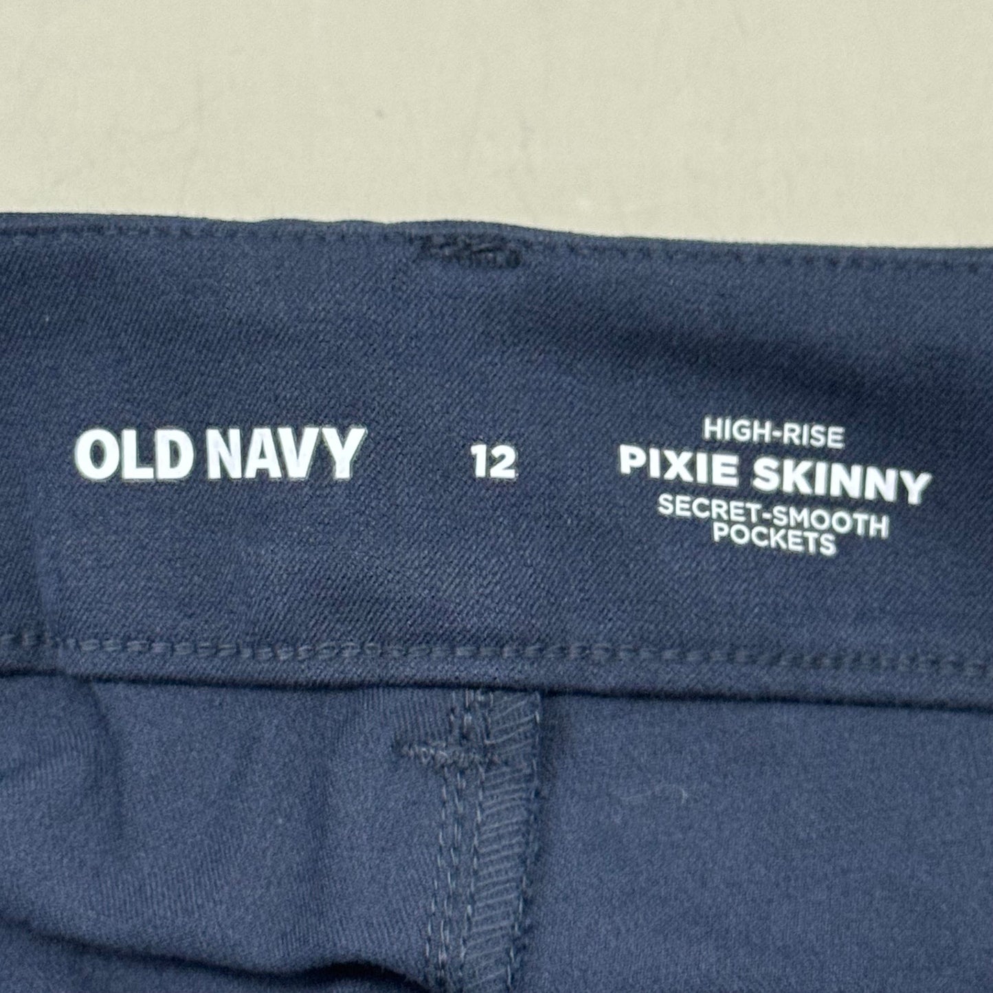 OLD NAVY High Waisted Pixie Skinny Ankle Pants Women's Sz 12 In The Navy 3139011958