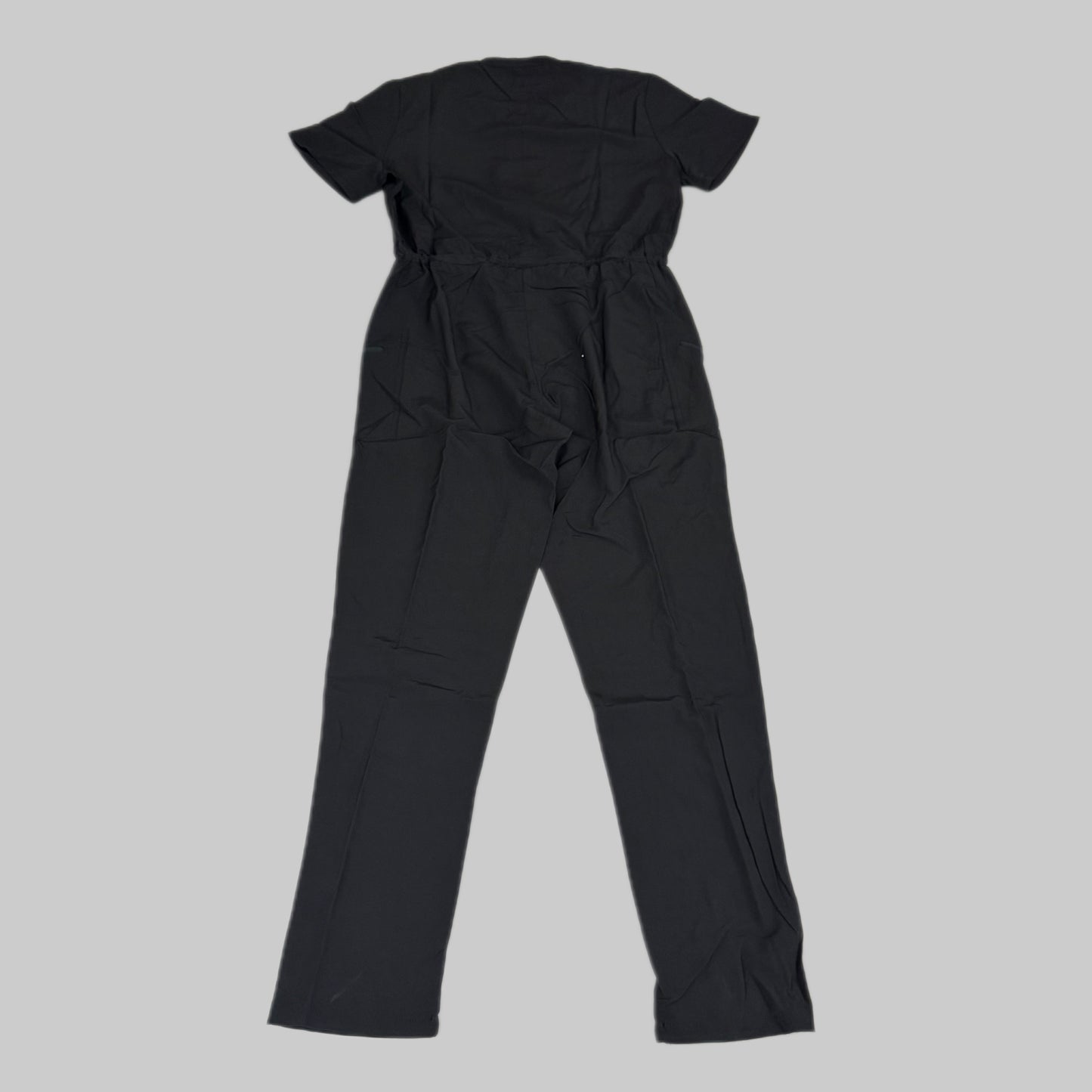 GREEN TOWN 4 Flex Scrubs Jumpsuit Cinch In Waist Women's Sz XL Black GFX-023AST