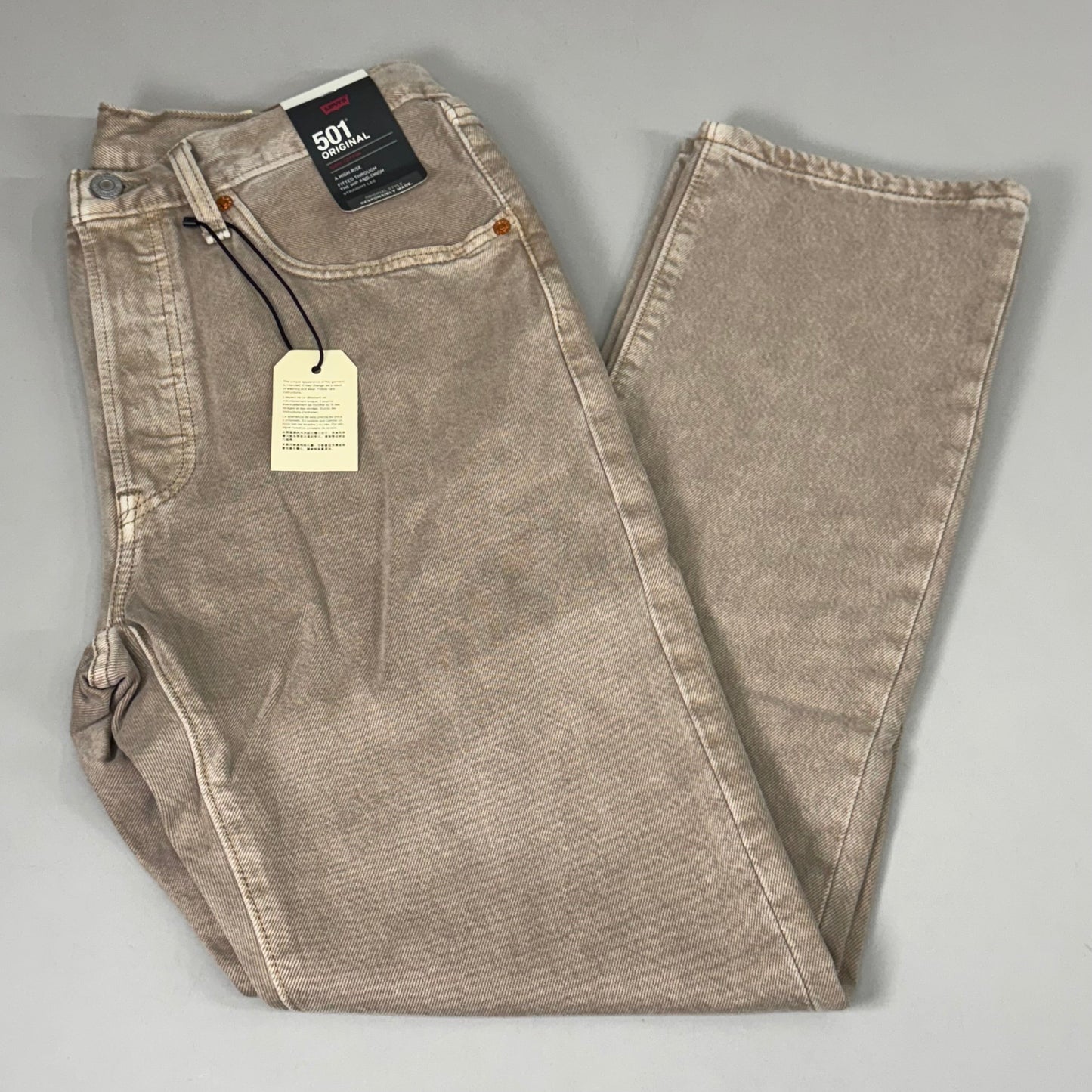 LEVIS 501 Original High Rise Straight Leg Jeans Women's Sz 30x30 Tan 125010525