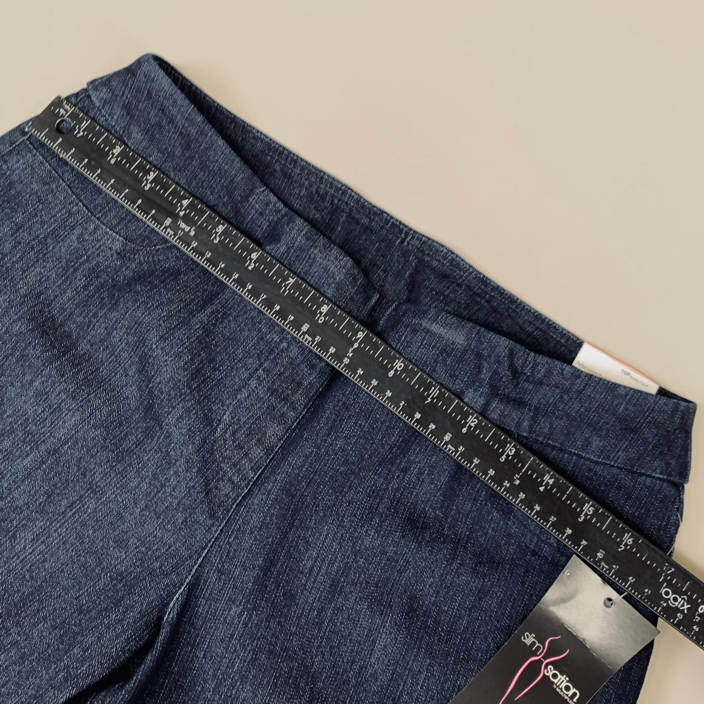 MULTIPLES Ankle Pants Petite Women's Sz 10P Denim M2623P
