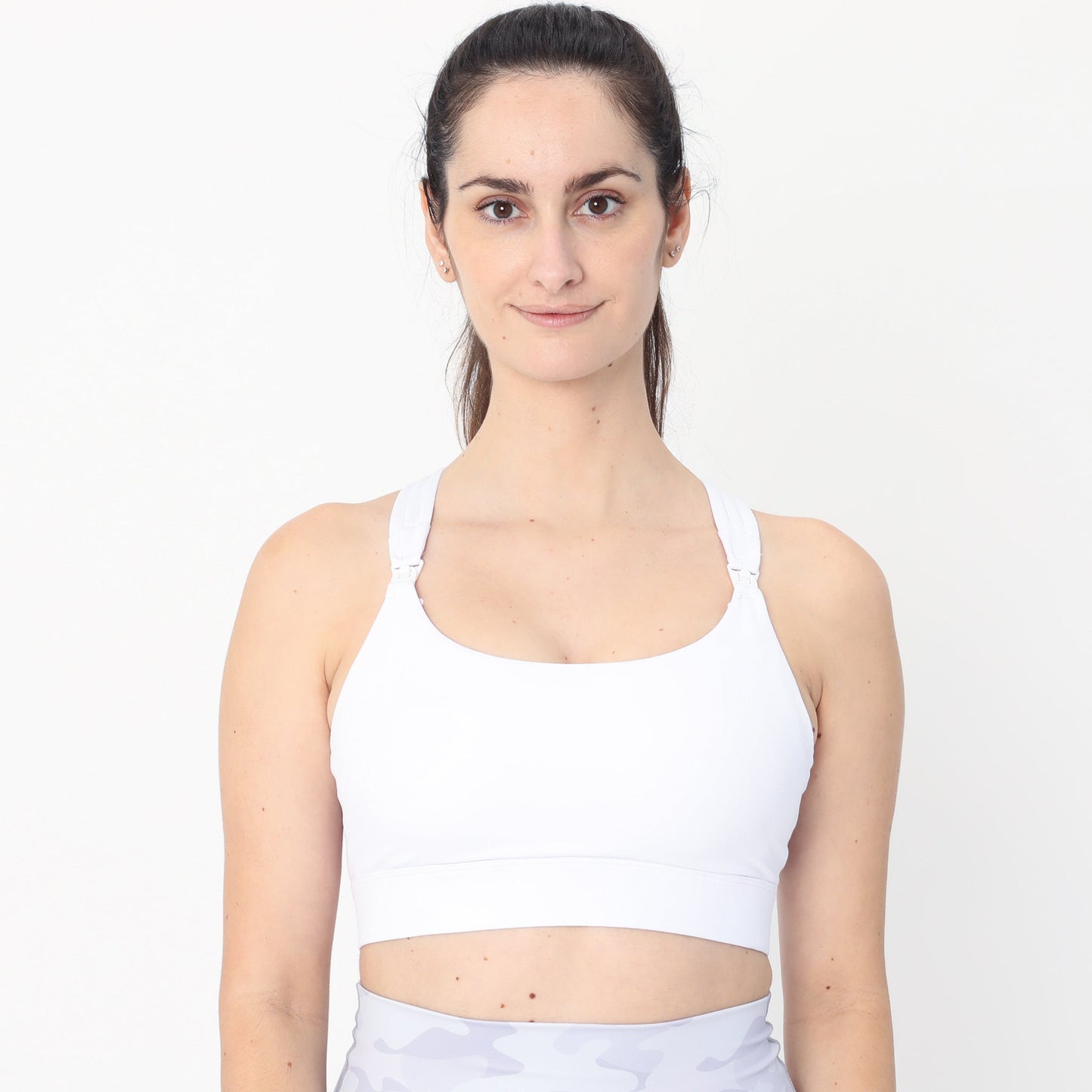 Chloé 4 Running Nursing & Pumping Sports Bra (White Magnolia)