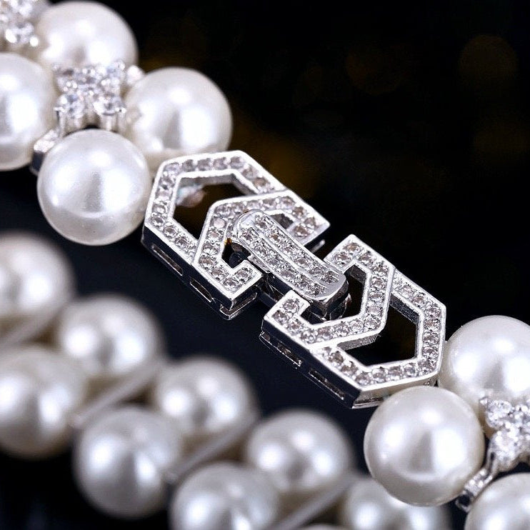 Katelyn - Pearl and Cubic Zirconia Bridal Bracelet