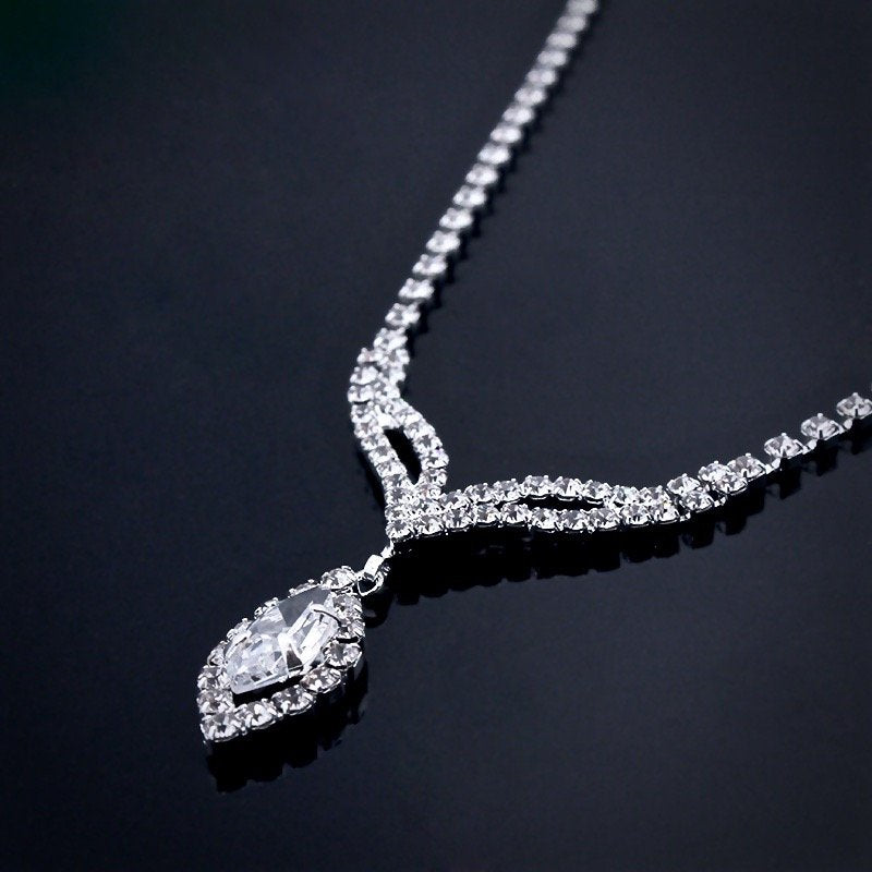 Margaret - Crystal Bridal Necklace and Earrings Set