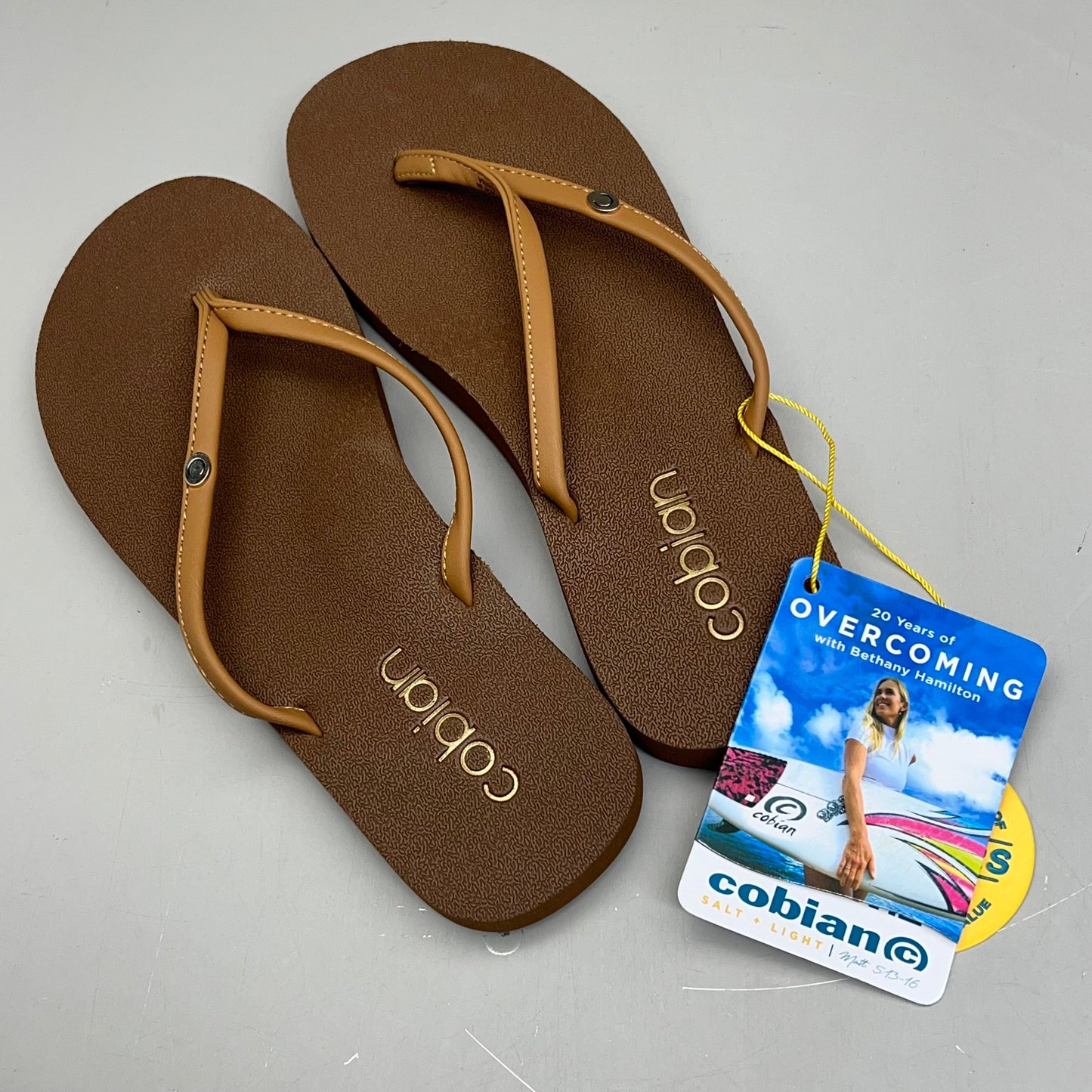 COBIAN Nia's Bounce 2 Synthetic Leather Sandals Women's Sz 8, EU 38.5 Tan NIA25-230-8