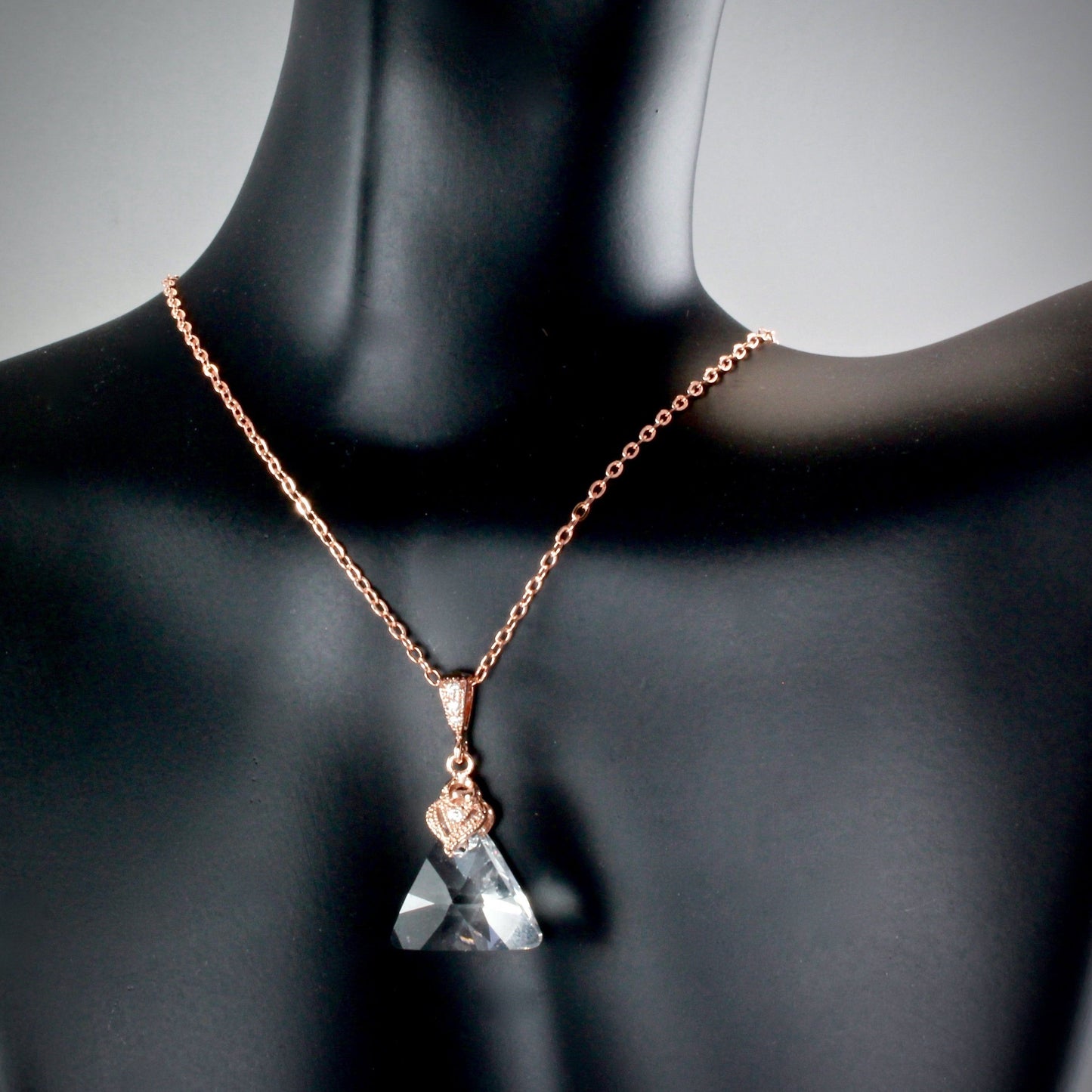 "Liya" - Rose Gold Swarovski Crystal Necklace