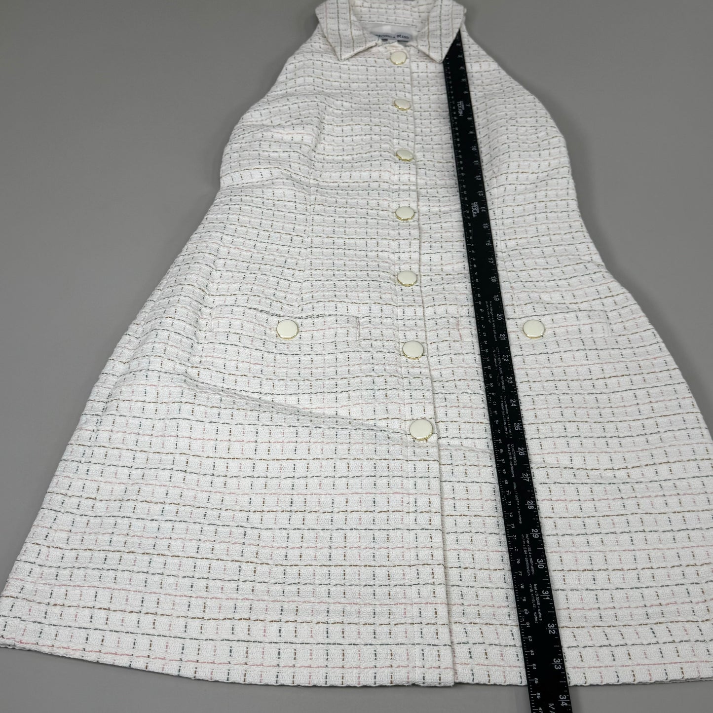 VERONICA BEARD Women's Sleeveless Roxanne Dress Sz-10 Ivory Multi 2406TW6521059