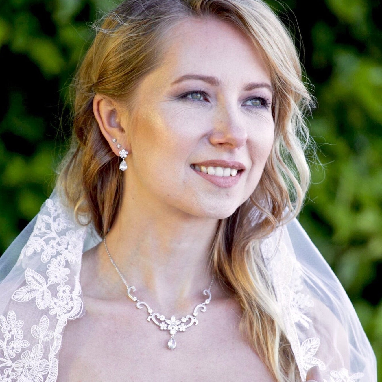 Brooke - Silver Cubic Zirconia Bridal Jewelry Set
