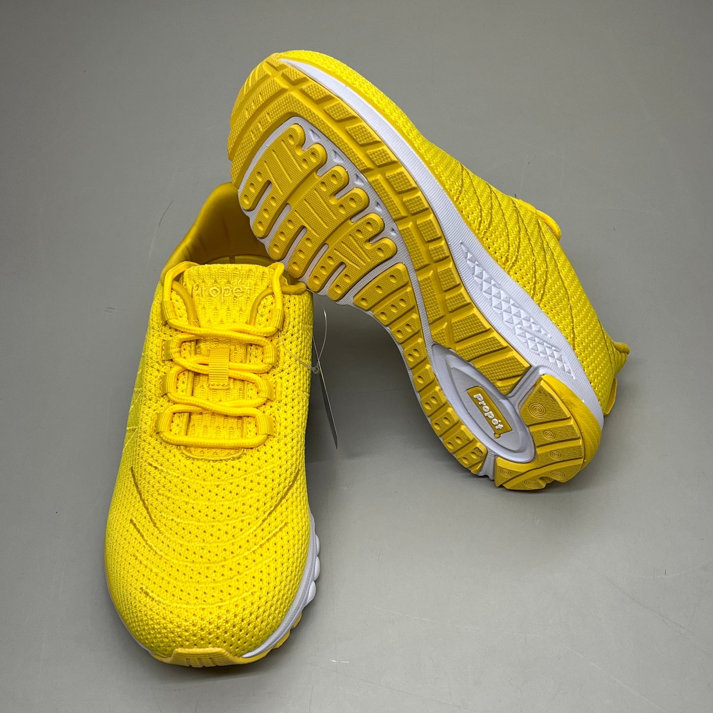 PROPET Tour Knit Double Insoles Breathe Ortholite Shoes Women's Sz 7 X(2E) Lemon WAA112M