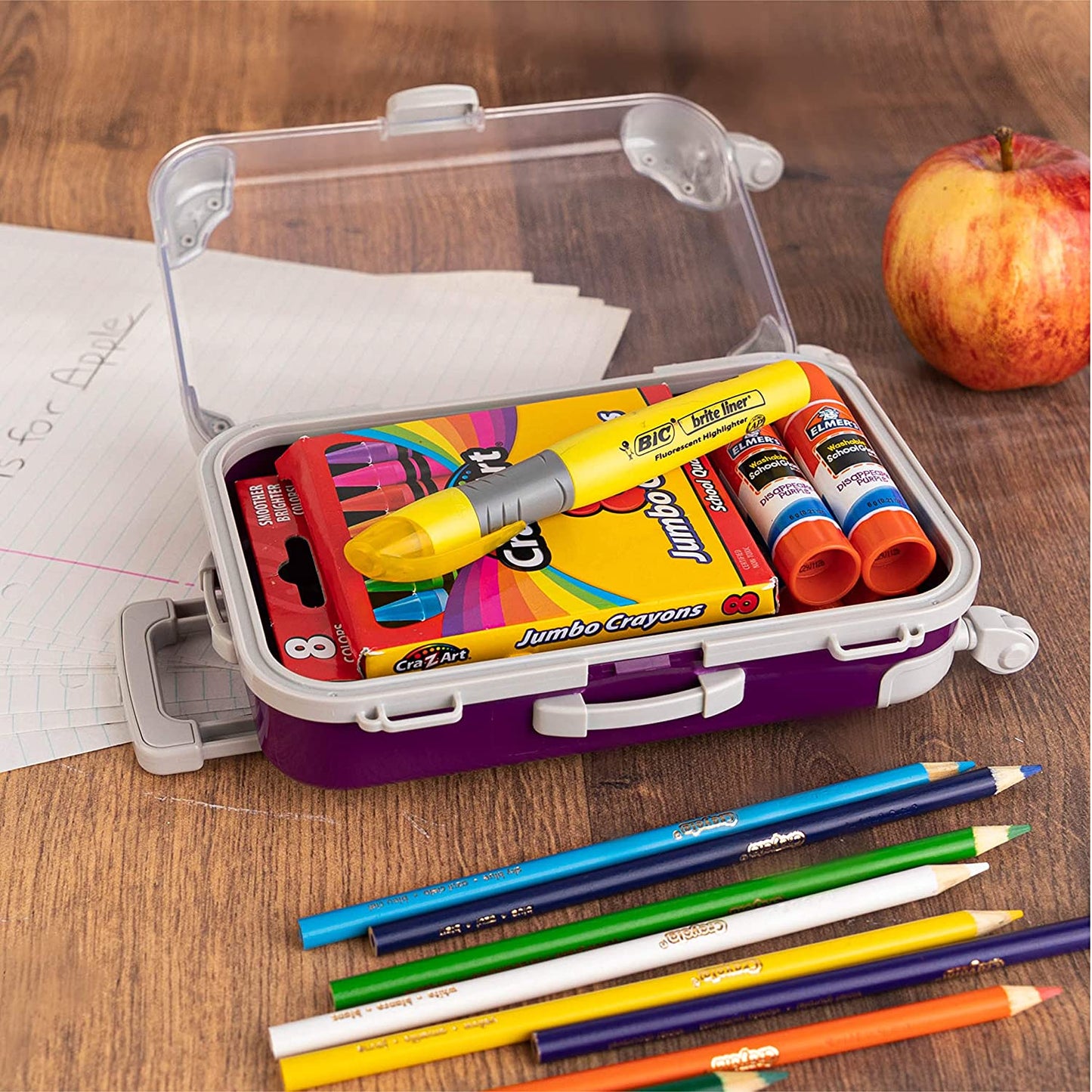 Purple Plastic Suitcase Candy Box 3 Pack 7.5"x5"x2.5"