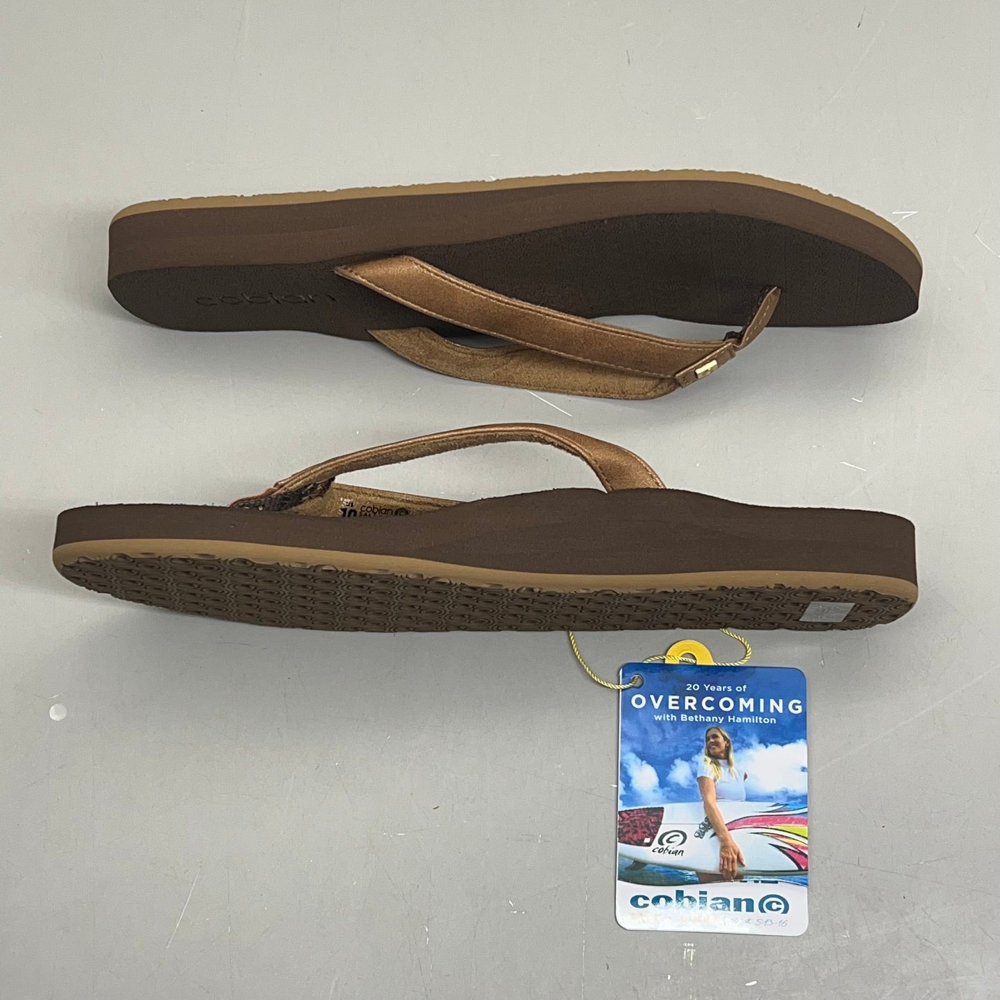 COBIAN Skinny Bounce Comfortable Synthetic Strap Women's Sz 9 Tan SKI25-230-09