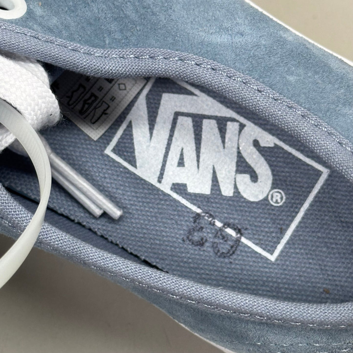 VANS Authentic Suede Casual Shoes Heiq Eco Dry Women's 5.5 Men's 4.0 Ashley Blue