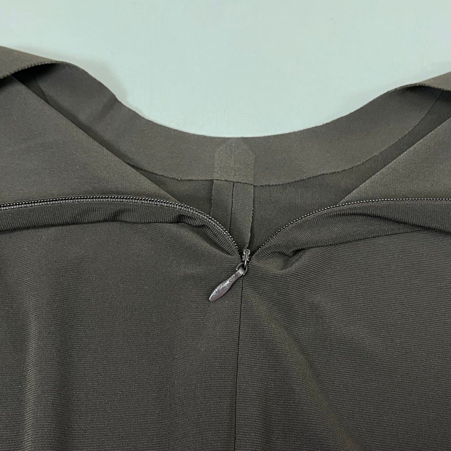 NORMA KAMALI Sleeveless Catsuit w/ Footsie Hidden Zip Women's Sz XS/34 Chocolate