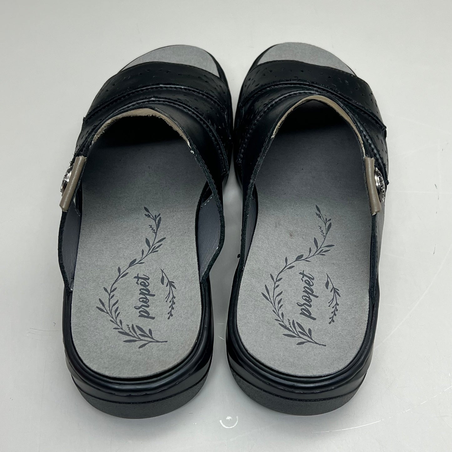 PROPET Gertie Supportive Sandal Orthotic Women's Sz 11 Width W(D) Black WSO041L