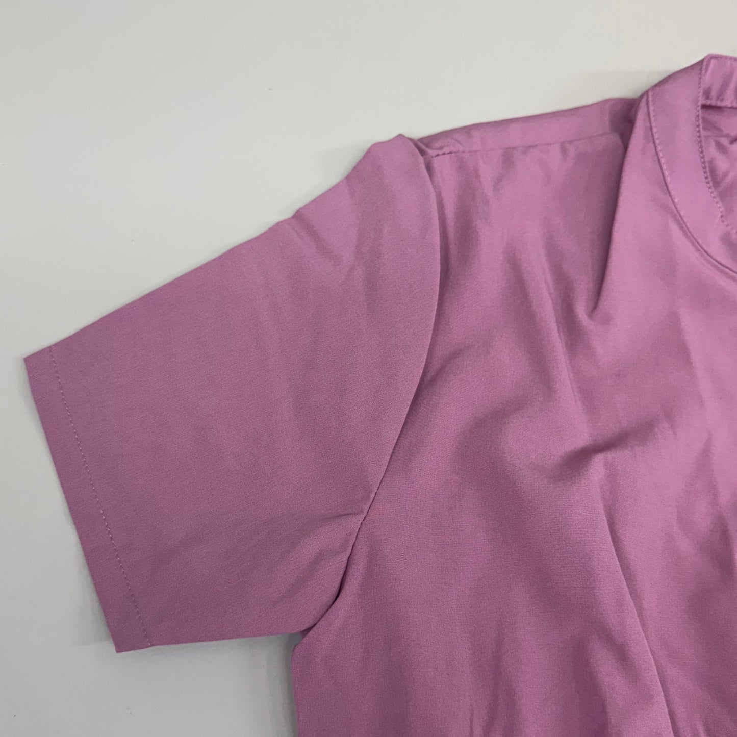 GREEN TOWN 4 Flex Scrubs Jumpsuit Cinch In Waist Women's Sz L Mauve GFX-023AST