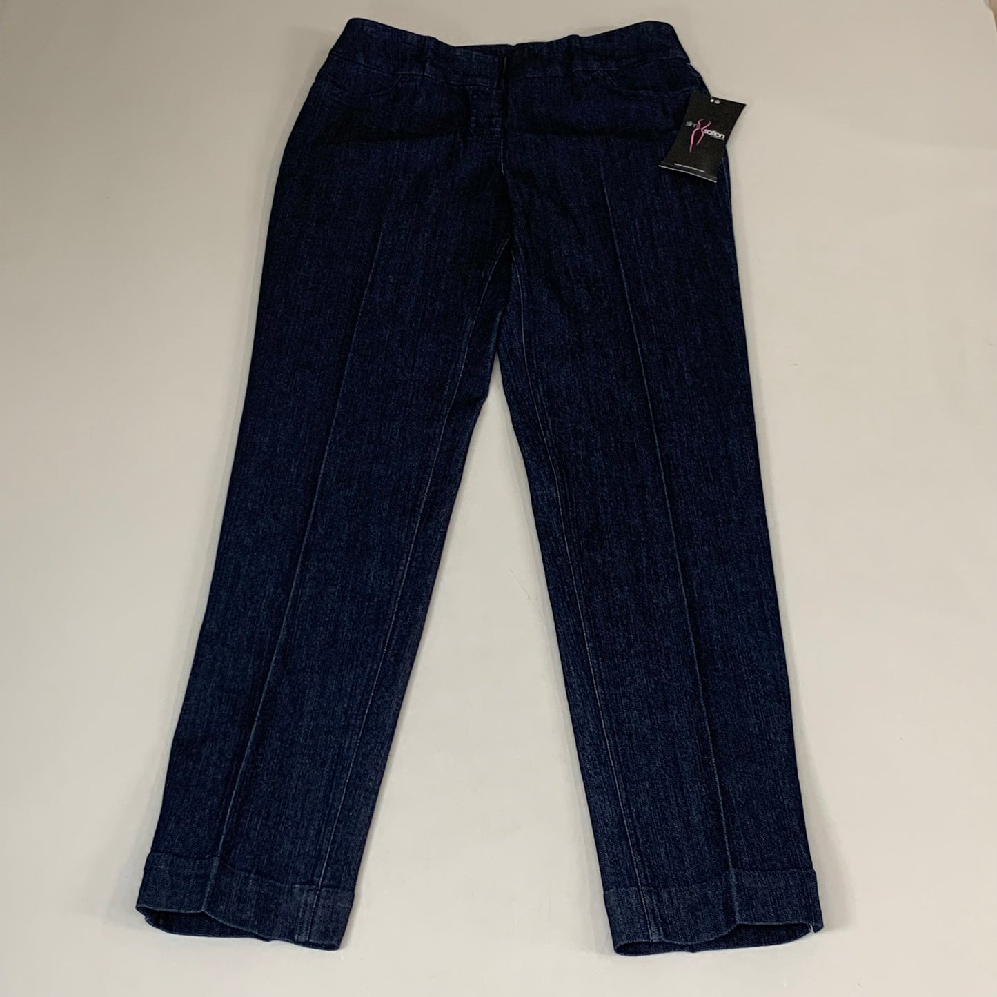 MULTIPLES Narrow Leg Pant Petite Women's Sz 4 Denim M2604P