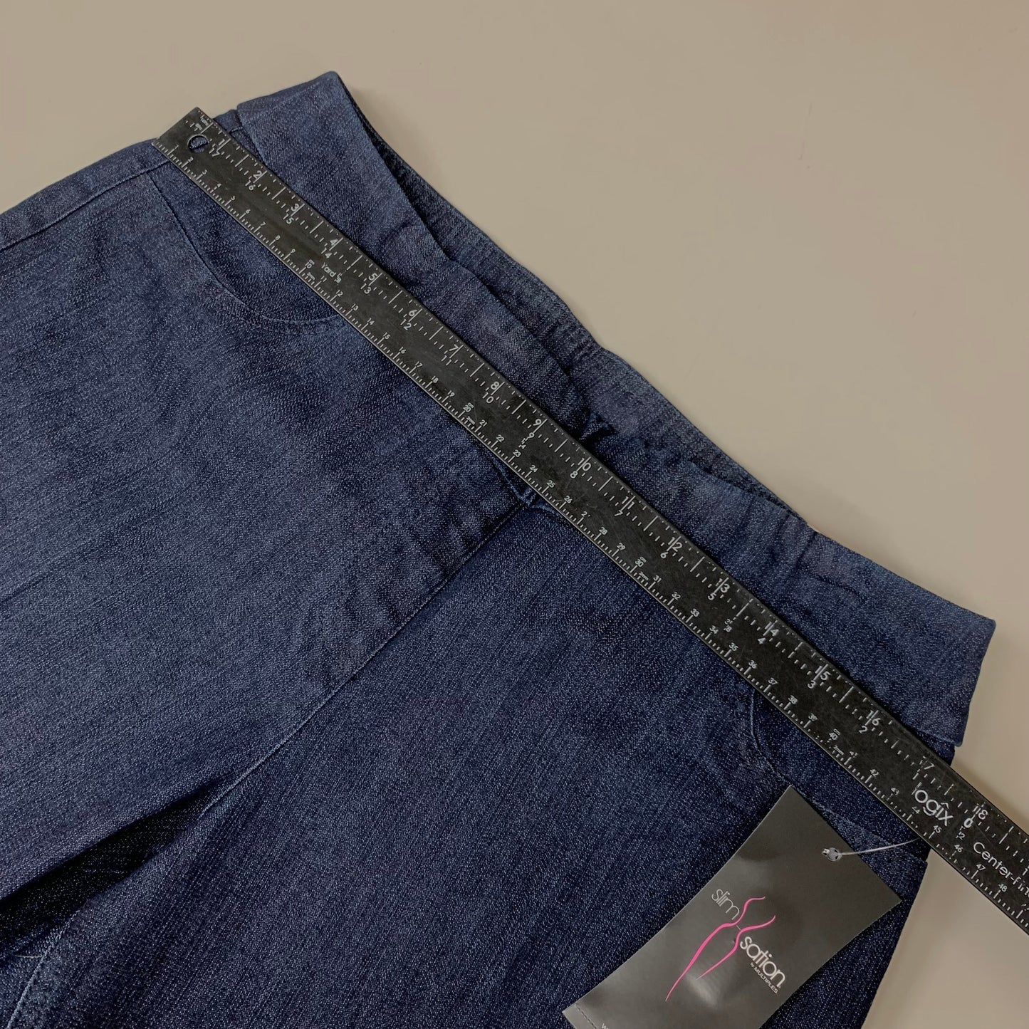 MULTIPLES Ankle Pants Petite Women's Sz 12P Denim M2623P