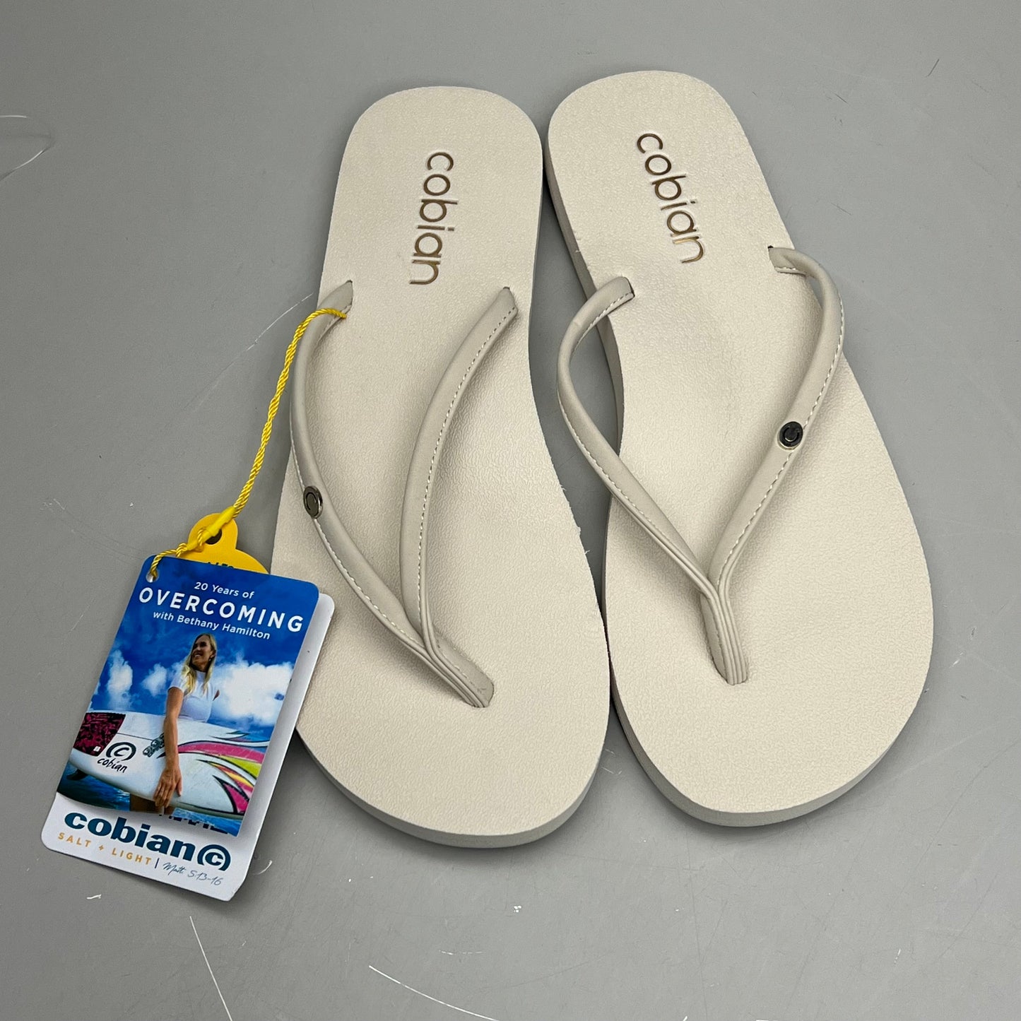 COBIAN Nia's Bounce Synthetic Leather Sandals Women's Sz 9, EU 39.5 Cream NIA25-110-9